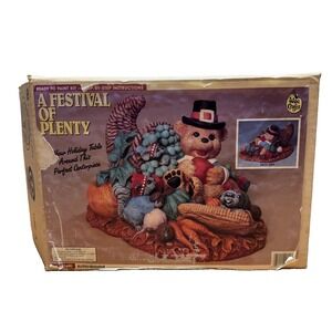 NEW VTG Wee Crafts A Festival Of Plenty Thanksgiving Paintable Accents Unlimited